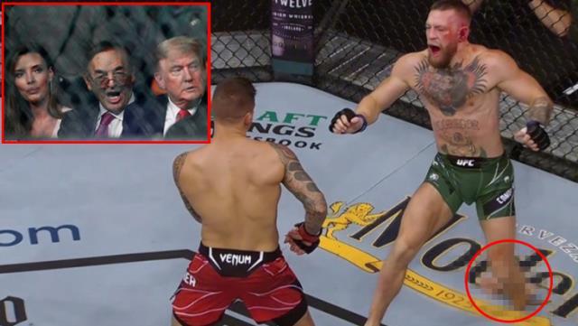 Trump’ın da izlediği dövüşte Conor McGregor’un ayağı kırıldı, maçı Dustin Pourier kazandı